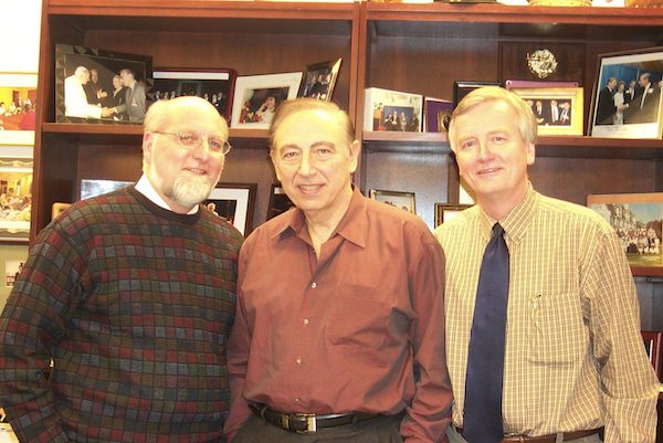 Founders of the Institute of Human Virology: Robert Redfield, MD, Robert Gallo, MD, and William Blattner, MD